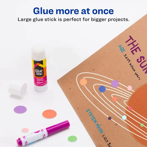 Vista 2 de Avery Glue Stic - Washable, Glue Sticks for Classroom, Crafting, and Office Use, 1.27 oz., Pack of 6, White (98073)