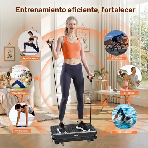 Vista 2 de AXV Vibration Plate Fitness Platform Exercise Machine Vibrating Shaking Full Body Shaker Workout Vibrate Stand Shake Board Sport Gym for Weight Loss