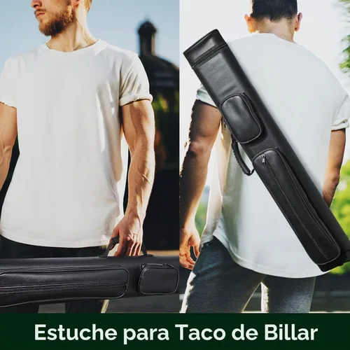 Vista 7 de Deekin Estuche de transporte para taco de billar ovalado, duro, 2 x 4, estuche para taco de billar para 2 palos, 6 agujeros, estuche rígido