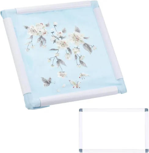 Vista 27 de PATIKIL Aros de bordado, marco universal de aro para bordar, reutilizable, cuadrado, rectangular, de plástico, para manualidades, costura