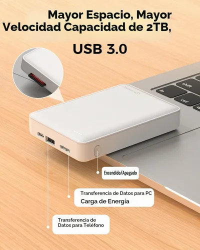 Vista 7 de NEWQ Disco duro para teléfono y computadora: dispositivo de almacenamiento flash USB Memory Stick para iPhone, iPad, MacBook compatible con Apple