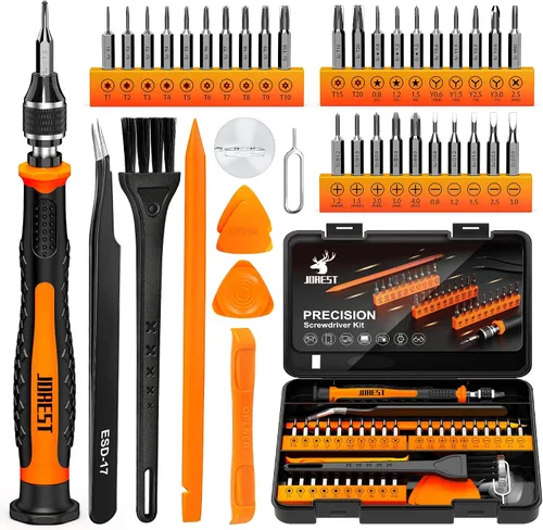 Vista 12 de Jorest Juego de destornilladores de precisión de 24 piezas con Torx T5 T6 T8 T9, Y00, estrella P5, juego de herramientas de reparación mini