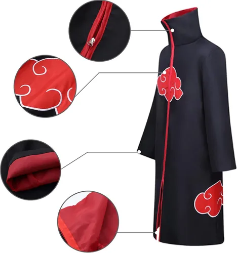 Vista 4 de Halloween Cosplay Cloak Costume Long Robe Unisex Uniform with Accessories for Adults and Kids