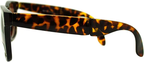 Vista 6 de JuicyOrange Gafas de sol plegables plegables con montura cuadrada clásica unisex
