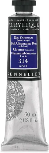 Vista 119 de Sennelier Extra-Fine Artists' Acrílico, 2.0 fl oz, Anthraquinone Blue S5, 2.02 Fl Oz (Paquete de 1)