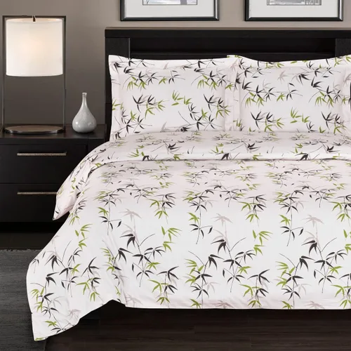 Vista 9 de Royal Hotel Bedding Agnes - Juego de funda de edredón floral de 3 piezas, tamaño King/Cal-King, 100% algodón, 300 hilos de algodón