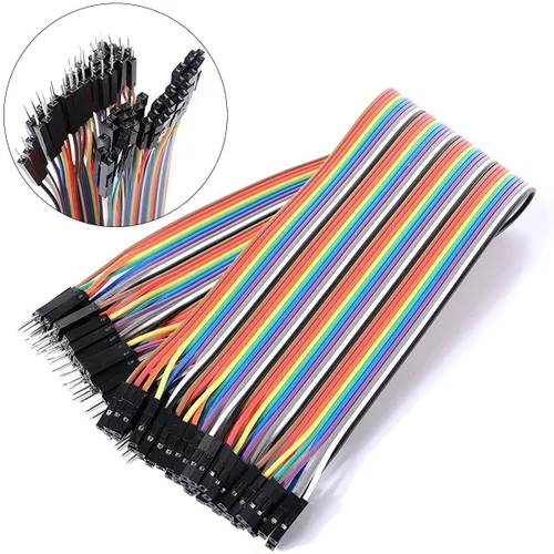 Vista 3 de HiLetgo 120 unidades/3 x 40 piezas de cables de puente de tabla de pan prototipo de placa de conectar cables con conectores macho hembra, 0.100 in a