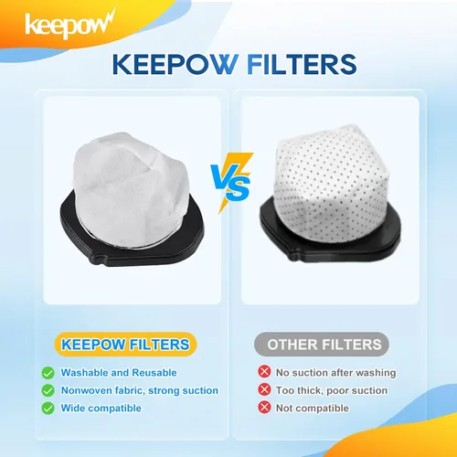 Vista 4 de KEEPOW Filtro de vacío de repuesto para aspiradora de mano inalámbrica Shark SV780 SV75Z SV728N SV726N, pieza de repuesto # XF769, XSB726N