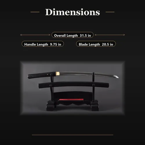 Vista 6 de Handmade Sword - Totalmente funcional Kill Bill O-Ren Ishii Shirasaya Wakizashi, arcilla de acero al carbono 1095 templada, espiga completa