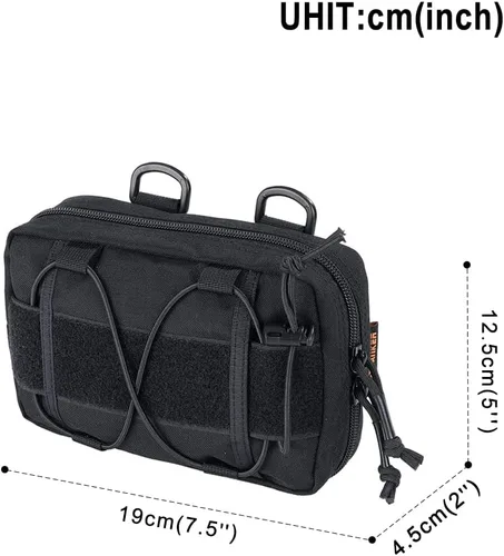Vista 2 de EXCELLENT ELITE SPANKER Bolsa táctica Molle Admin Bolsa compacta de herramientas EDC con correa para el hombro Cinturón de nailon para accesorios