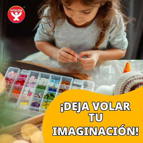Vista 6 de 500 botones surtidos (aproximadamente) para manualidades – Contenedor a granel de 1 libra – Botones pequeños y grandes para coser, camisas, ropa