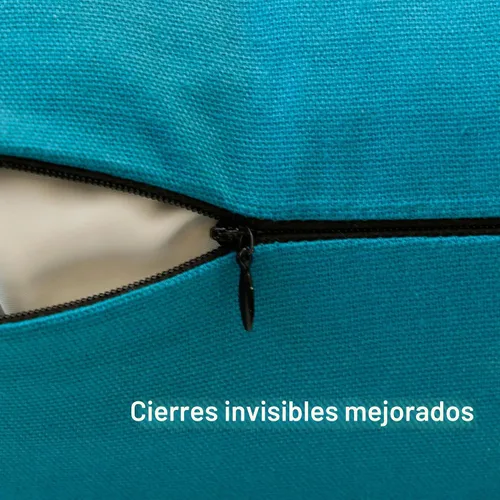Vista 4 de Encasa Homes - Juego de 2 fundas de almohada, 16 x 16 pulgadas, lona de algodón teñidas, cuadradas, decorativas, para sofá, silla, cama y hogar Azul