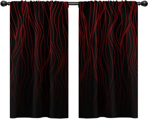 Vista 35 de Cortinas de cocina de estilo granja occidental con bolsillo para cortinero, pequeñas y cortas, estilo café rústico, cabaña, puerta de granero