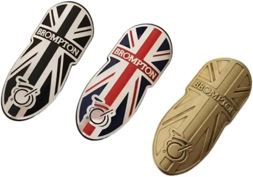 Vista 7 de Brom-ptons - Calcomanías de aluminio para cabeza de bicicleta, calcomanías para BMX, marco frontal de bicicleta, accesorios de ciclismo de vapor