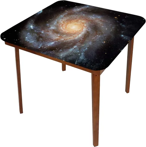 Vista 3 de Mantel cuadrado con diseño de galaxia y espiral, diseño de planeta y espiral, para mesa de 24 x 24 pulgadas, para restaurantes, picnic, patio