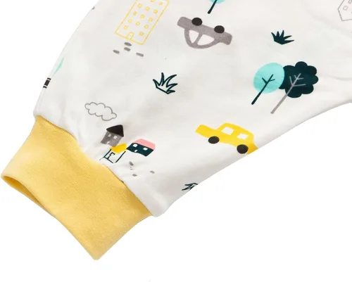 Vista 6 de Saco de dormir para bebé, saco de dormir de algodón sin mangas con pies, saco de dormir de 0.5 TOG para niños y niñas