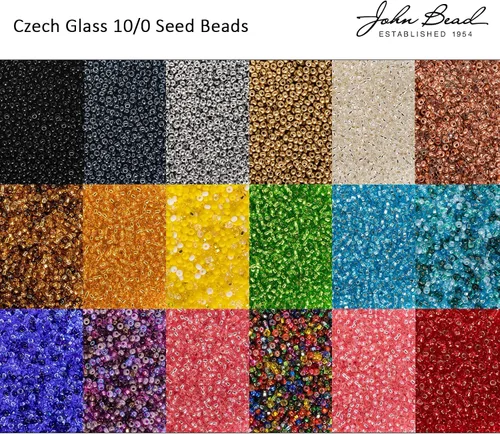Vista 3 de John Bead 0.85 oz Vial Checa Semilla de Vidrio Perlas 10/0 Perlas Negras para Artesanías de Fabricación de Joyas