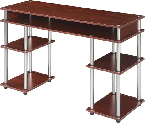 Vista 9 de Convenience Concepts Designs2Go No Tools - Escritorio para estudiantes de 47.25 pulgadas, escritorio contemporáneo para oficina, dormitorio y Blanco