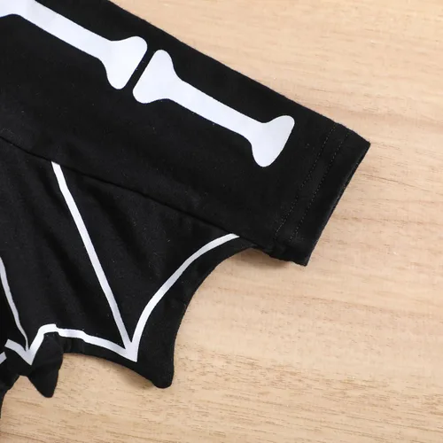 Vista 7 de Traje de una pieza para niños pequeños, mameluco negro para niños