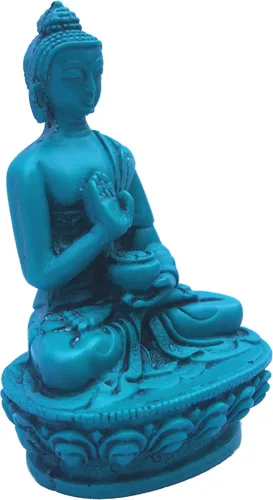 Vista 3 de mytibetshop Meditando Buda Turquesa para la Meditación y Alter para la Paz y Protección