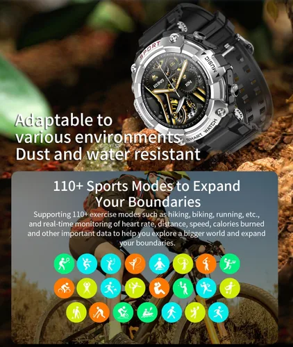 Vista 7 de Reloj inteligente con auriculares, pantalla HD de 1.52 pulgadas, relojes inteligentes 2 en 1 para hombres y mujeres, reloj de seguimiento