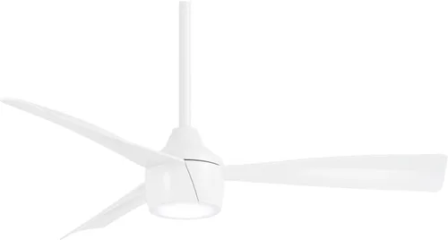 Vista 2 de MINKA-AIRE F625L-CL Skinnie - Ventilador de techo LED de 3 aspas para interiores y exteriores, 44 pulgadas, acabado carbón, con aspas de carbón