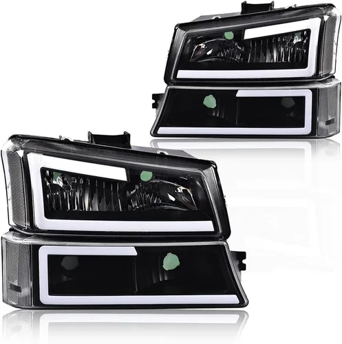 Vista 13 de PIT66 Conjunto de faros delanteros LED DRL compatible con Chevy Silverado 1500 2500 3500 HD 2003-2006, modelo compatible con Avalanche 1500 2500