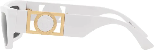 Vista 2 de Versace Gafas de sol para hombre marco blanco lentes gris oscuro 2087in