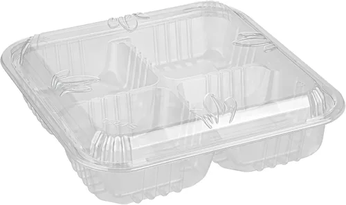 Vista 17 de Restaurantware Thermo Tek - Platos para servir de 7.5 x 2.4 pulgadas con tapas, 100 bandejas desechables para verduras, redondas para fiestas