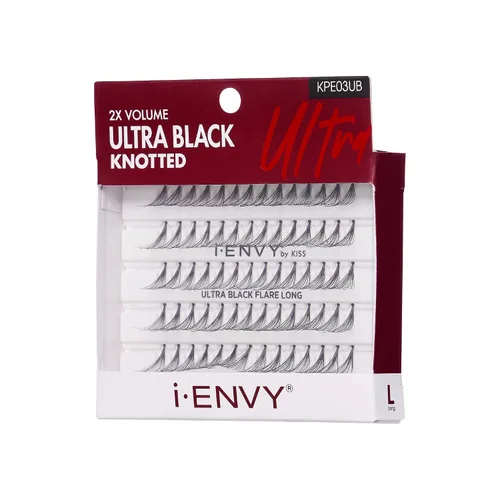 Vista 4 de iEnvy KISS - Pestañas individuales ultra negras, volumen 70, pestañas postizas individuales
