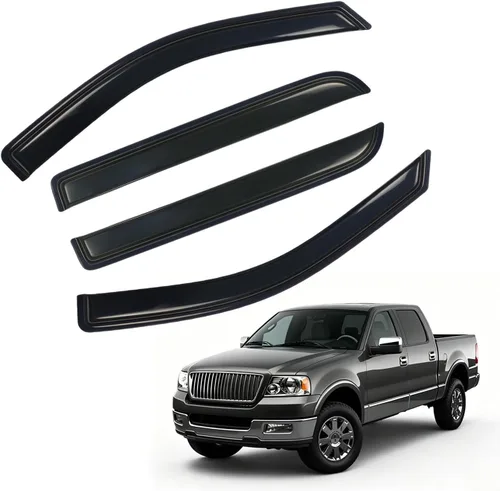 Vista 24 de Protectores de lluvia en canal compatibles con Isuzu D-Max 2004-2010 Double/EXT CAB; 2004-2012 Chevrolet/GMC Colorado/Canyon Crew Cab solamente