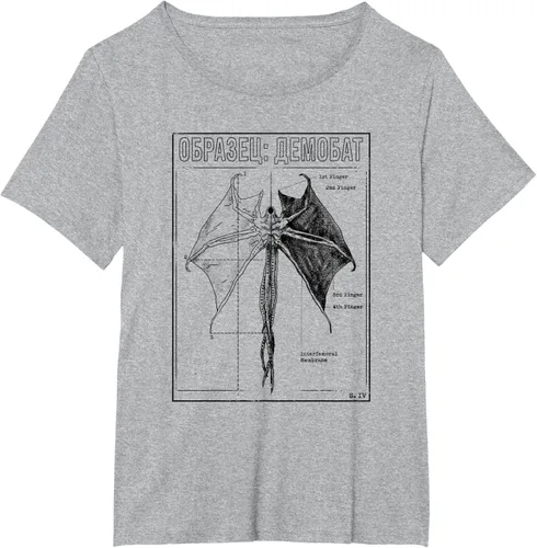 Vista 23 de Stranger Things 4 Demobat Biology Camiseta, Blanco, S