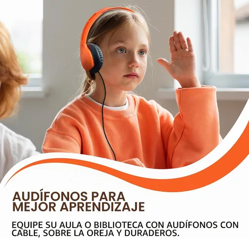 Vista 7 de Paquete de 1 auricular de piel con cable con conector de 0.138 in, color negro