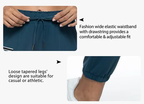 Vista 15 de Kcutteyg - Pantalones deportivos con bolsillos para mujer, diseño suave, ligero y de secado rápido, para entrenamiento, gimnasia, yoga y correr