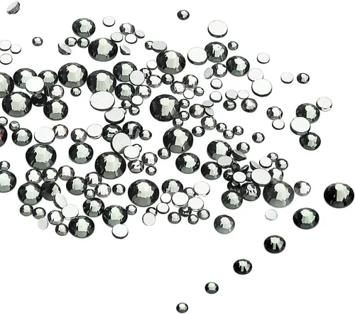 Vista 16 de LolliBeads Piedras redondas de resina para uñas con parte trasera plana y cristales acrílicos.