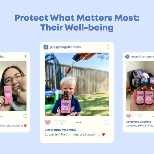 Vista 4 de JoySpring Immune Drops - Suplemento de apoyo a la inmunidad para niños (1 onza líquida, 30 porciones) con líquido orgánico de saúco, equinácea, raíz