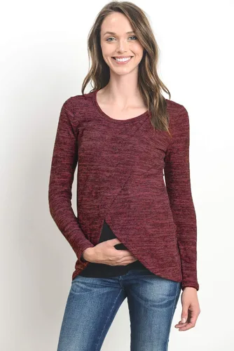 Vista 5 de HELLO MIZ Suéter de maternidad para mujer, fabricado en Estados Unidos