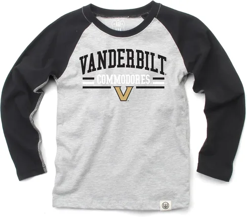 Vista 26 de Wes and Willy NCAA playera raglán de manga larga para niños