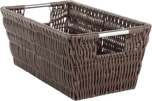 Vista 7 de Whitmor 6500-2712-BLK Rattique Canasta Negra Pequeña para Estante