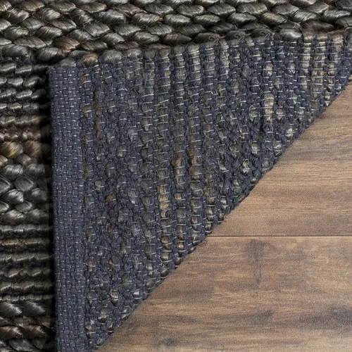 Vista 4 de SAFAVIEH Natural Fiber Collection - Alfombra para pasillo, 2 pies 3 pulgadas x 22 pies, carbón, yute hecho a mano, diseño trenzado tejido, ideal