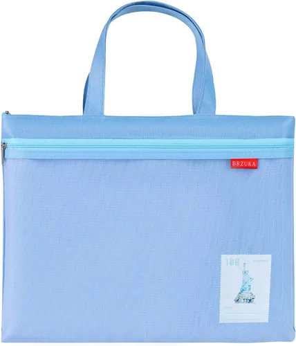 Vista 8 de Bolsa de malla con cremallera de 11 x 13.7 pulgadas, bolsa A4 impermeable de doble bolsillo con asa, almacenamiento de documentos para la escuela