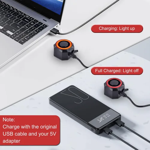 Vista 8 de USUPERINK Turn Signals for Ebike, Bike Turn Signals, Bike Blinkers Front and Back, Bike Tail Light USB Rechargeable with Horn, IP65 Waterproof