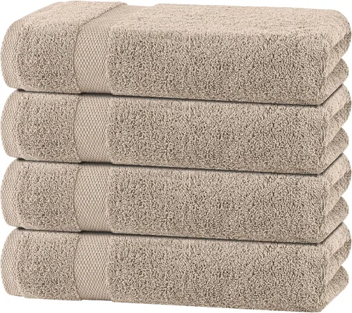 Vista 37 de Toallas de mano blancas clásicas para baño [paquete de 12] Toallas de mano de algodón a granel para gimnasio, cocina y spa, 16x27 pulgadas, toallas