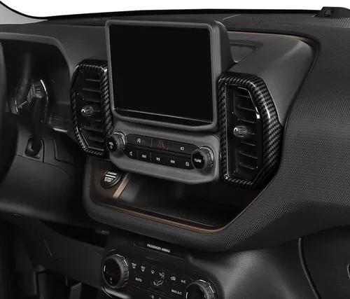 Vista 7 de RT-TCZ Kit de anillo de decoración de aire de fibra de carbono, accesorios interiores para Ford Bronco Sport 2021 2022