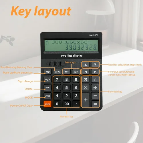 Vista 4 de Calculadora de escritorio parlante para discapacitados visuales, pantalla