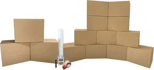 Vista 5 de UBOXES, LLC Kit de Cajas Inteligentes y Suministros de Embalaje con Cinta