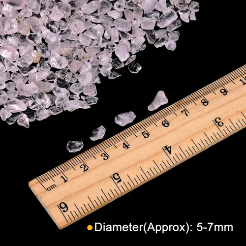 Vista 2 de MECCANIXITY Piedras pulidas de 3.53 oz/0.22 libras, 0.197-0.276 in, cristal triturado natural, piedras pulidas irregulares, decoración de grava