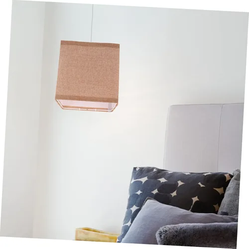Vista 7 de DOITOOL Pantalla cuadrada de tela de repuesto elegante accesorio para lámparas de mesa, fácil de instalar, se adapta a bombillas para dormitorio