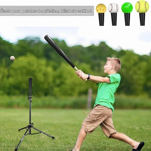 Vista 2 de BaseGoal Camiseta de béisbol de bateo de altura ajustable con bolsa