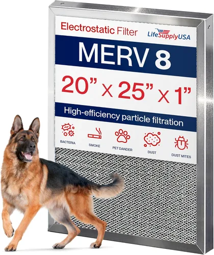 Vista 12 de Filtro de aire electrostático de 12x12x1, MERV 8, lavable, reutilizable, filtro de horno para CA/HVAC, ahorro de energía, fácil de limpiar, duradero
